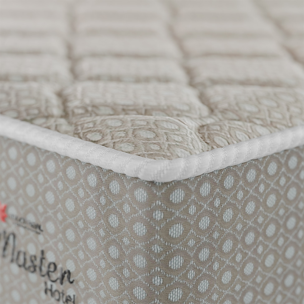 Cama Box com Colchão Solteiro Master Hotel Molejo Superlastic (67x88x188) Bege