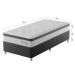 Cama Box com Colchão Solteiro Sigma Molas Ensacadas (22x88x188) Branco e Cinza