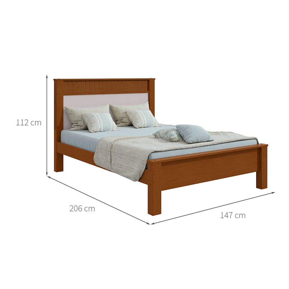 Cama Casal Athenas Frassino e Off White