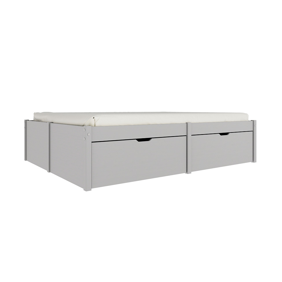 Cama Casal Beauty 4 GV Madeira Maciça Cinca Claro