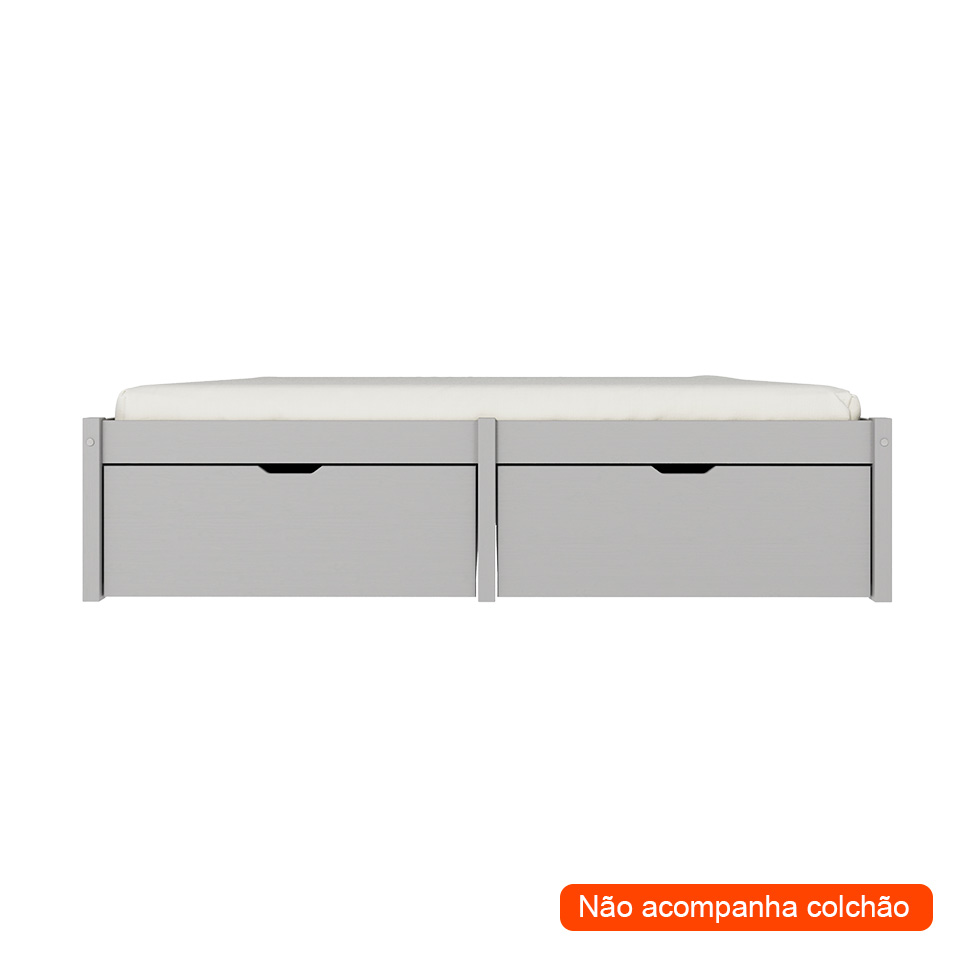 Cama Casal Beauty 4 GV Madeira Maciça Cinca Claro