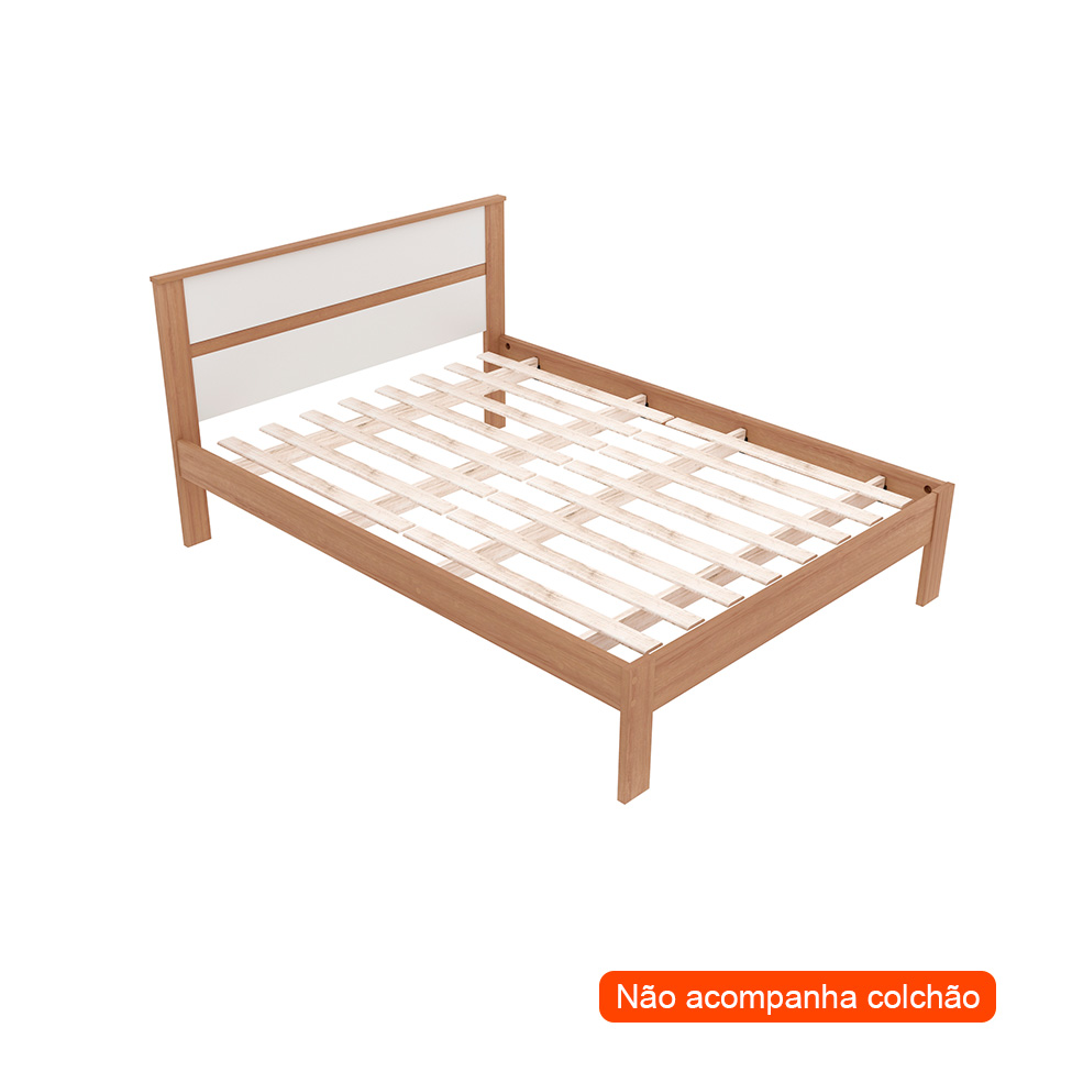 Cama Casal Dália Amêndoa e Branca