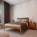 Cama Casal Happy Estofado Marrom e Garapa