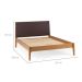 Cama Casal Happy Estofado Marrom e Garapa
