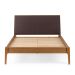 Cama Casal Happy Estofado Marrom e Garapa