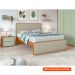 Cama Casal Loop Bouclé Sálvia e Amêndoa