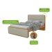 Cama Casal Loop Bouclé Sálvia e Amêndoa