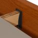 Cama Casal Loop Revestimento Sintético Bege e Frassino
