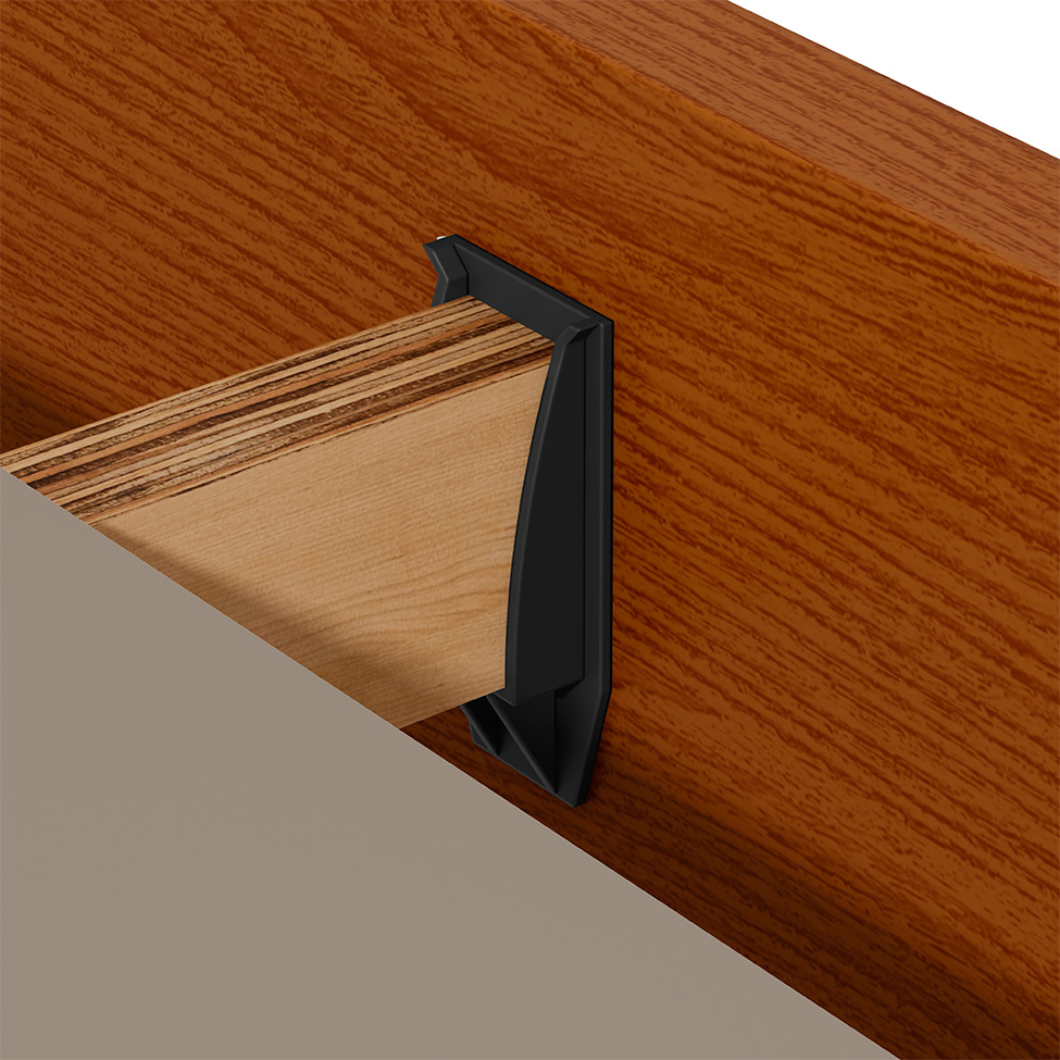 Cama Casal Loop Revestimento Sintético Bege e Frassino