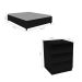 Cama Casal Monaco com 2 Mesas de Cabeceira Veronna 3 GV Preto Fosco