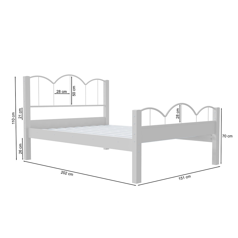 Cama Casal Oasis Branca