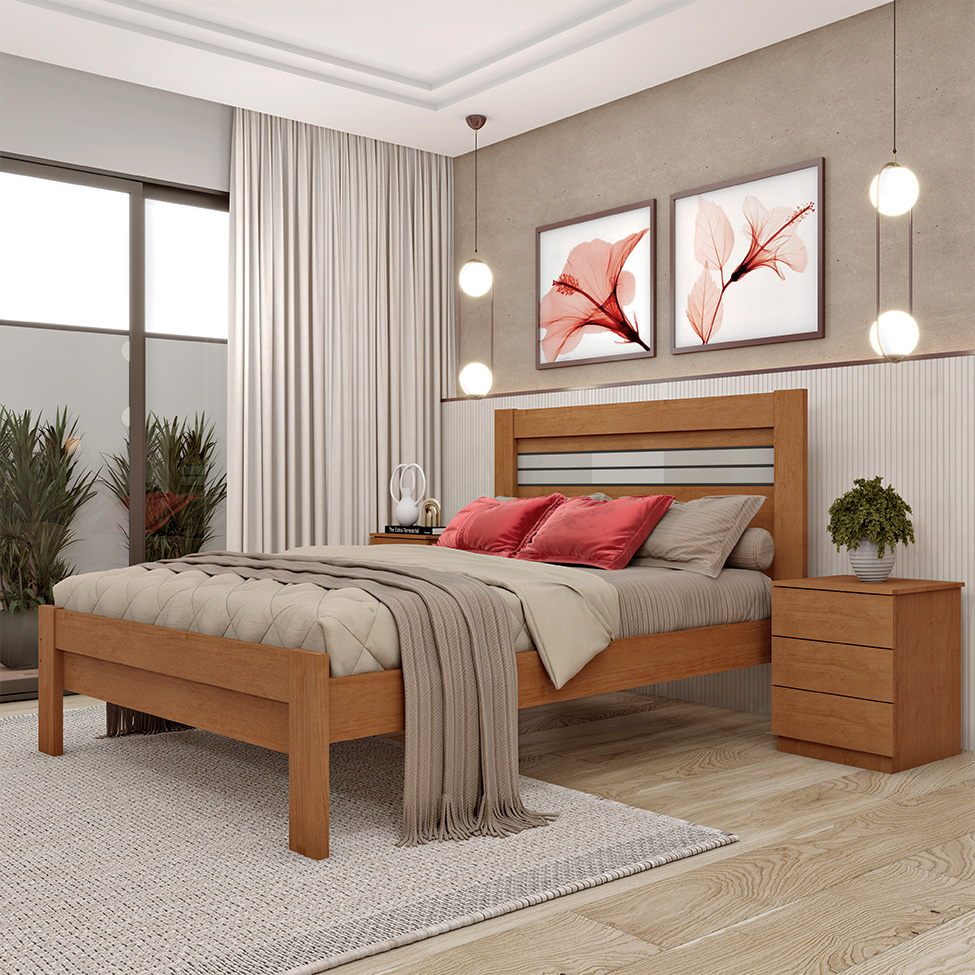 Cama Casal Safira Cinamomo