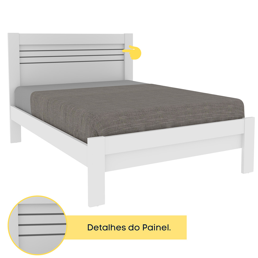 Cama Casal Safira Neve