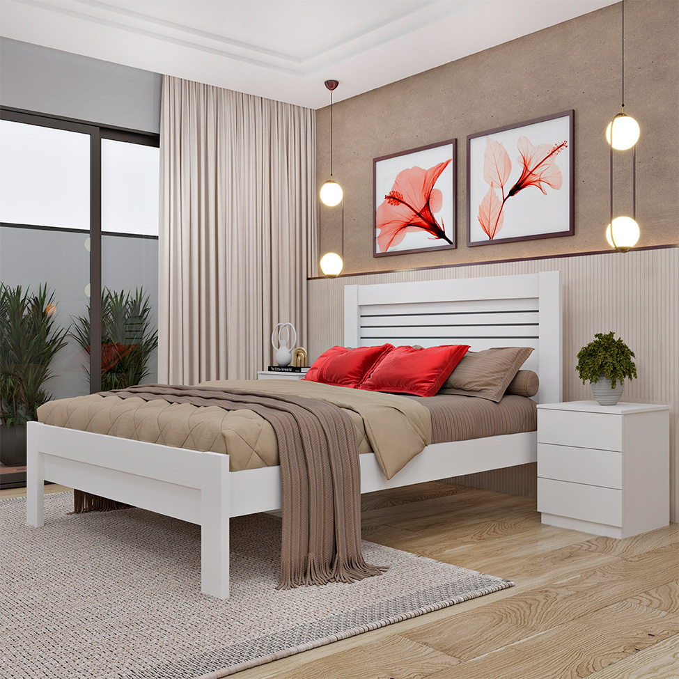 Cama Casal Safira Neve