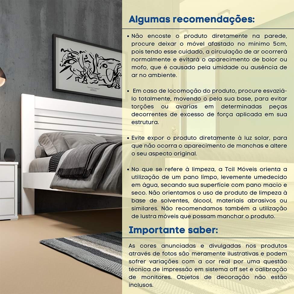 Cama Casal Safira Neve