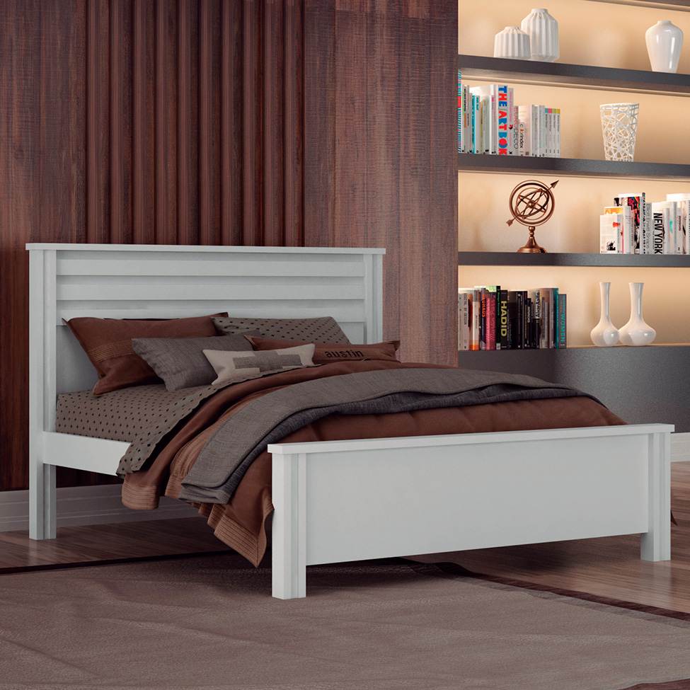 Cama Casal Seul Branca
