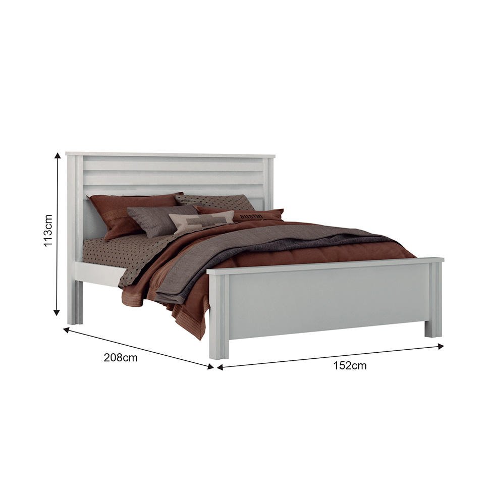 Cama Casal Seul Branca