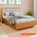 Cama Casal Solaris 2 GV Revestimento Sintético Bege e Amêndoa