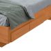 Cama Casal Solaris 2 GV Revestimento Sintético Bege e Amêndoa