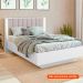 Cama Casal Solaris 2 GV Revestimento Sintético Bege e Branca