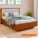 Cama Casal Solaris 2 GV Revestimento Sintético Bege e Frassino