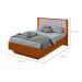 Cama Casal Solaris 2 GV Revestimento Sintético Bege e Frassino