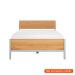 Cama Casal Square 6 Gavetas Madeira Maciça Natural Pine e Cool Grey