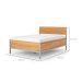 Cama Casal Square 6 Gavetas Madeira Maciça Natural Pine e Cool Grey