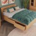 Cama Casal Square 6 Gavetas Natural Pine