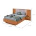 Cama Casal com 2 Mesas de Apoio Solaris 4 GV Revestimento Sintético Bege e Amêndoa