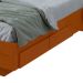 Cama Casal com 2 Mesas de Apoio Solaris 4 GV Revestimento Sintético Bege e Frassino