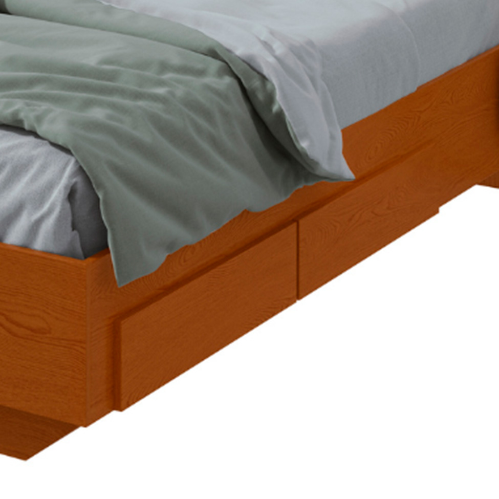 Cama Casal com 2 Mesas de Apoio Solaris 4 GV Revestimento Sintético Bege e Frassino