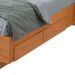 Cama Casal com 2 Mesas de Apoio USB Solaris 4 GV Revestimento Sintético Bege e Amêndoa
