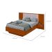 Cama Casal com 2 Mesas de Apoio USB Solaris 4 GV Revestimento Sintético Bege e Frassino