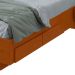Cama Casal com 2 Mesas de Apoio USB Solaris 4 GV Revestimento Sintético Bege e Frassino