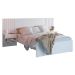 Cama Casal com 2 Mesas de Cabeceira Zara Branca