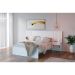 Cama Casal com 2 Mesas de Cabeceira Zara Branca