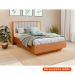 Cama Casal com USB Solaris 2 GV Revestimento Sintético Bege e Amêndoa