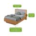 Cama Casal com USB Solaris 2 GV Revestimento Sintético Bege e Amêndoa