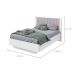Cama Casal com USB Solaris 2 GV Revestimento Sintético Bege e Branca