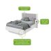 Cama Casal com USB Solaris 2 GV Revestimento Sintético Bege e Branca
