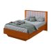 Cama Casal com USB Solaris 2 GV Revestimento Sintético Bege e Frassino