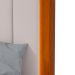 Cama Casal com USB Solaris 2 GV Revestimento Sintético Bege e Frassino
