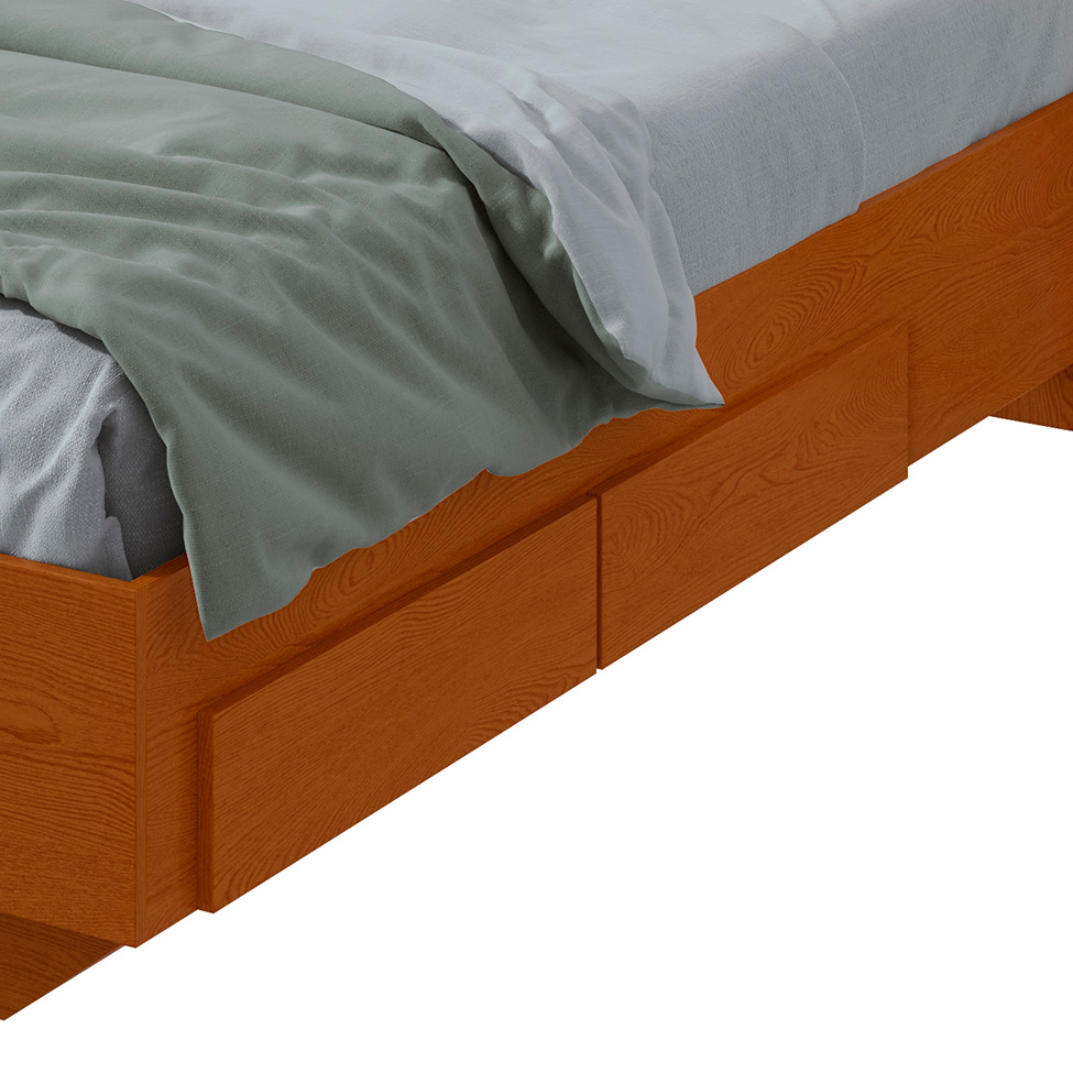 Cama Casal com USB Solaris 2 GV Revestimento Sintético Bege e Frassino