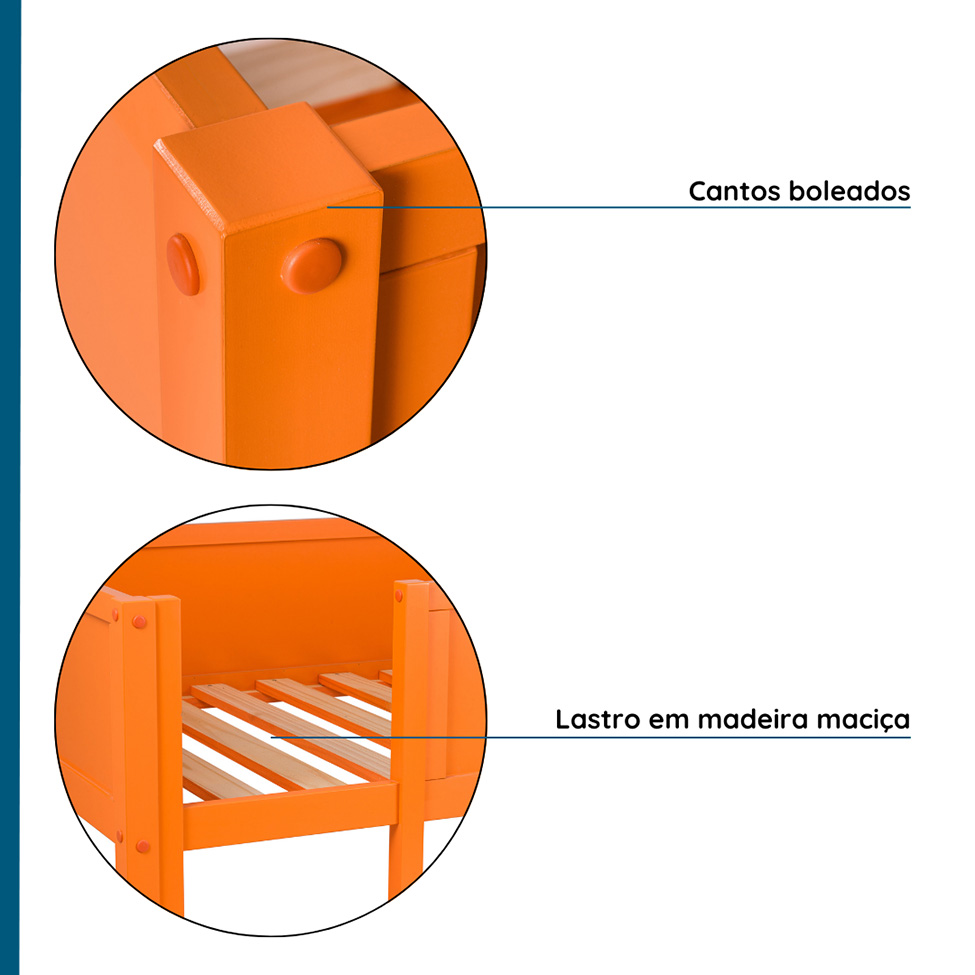 Cama Infantil Happy Laranja