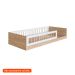 Cama Infantil Montessoriana Afeto Branca e Aveiro 85 cm