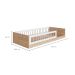 Cama Infantil Montessoriana Afeto Branca e Aveiro 85 cm