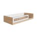 Cama Infantil Montessoriana Afeto Branca e Aveiro 85 cm