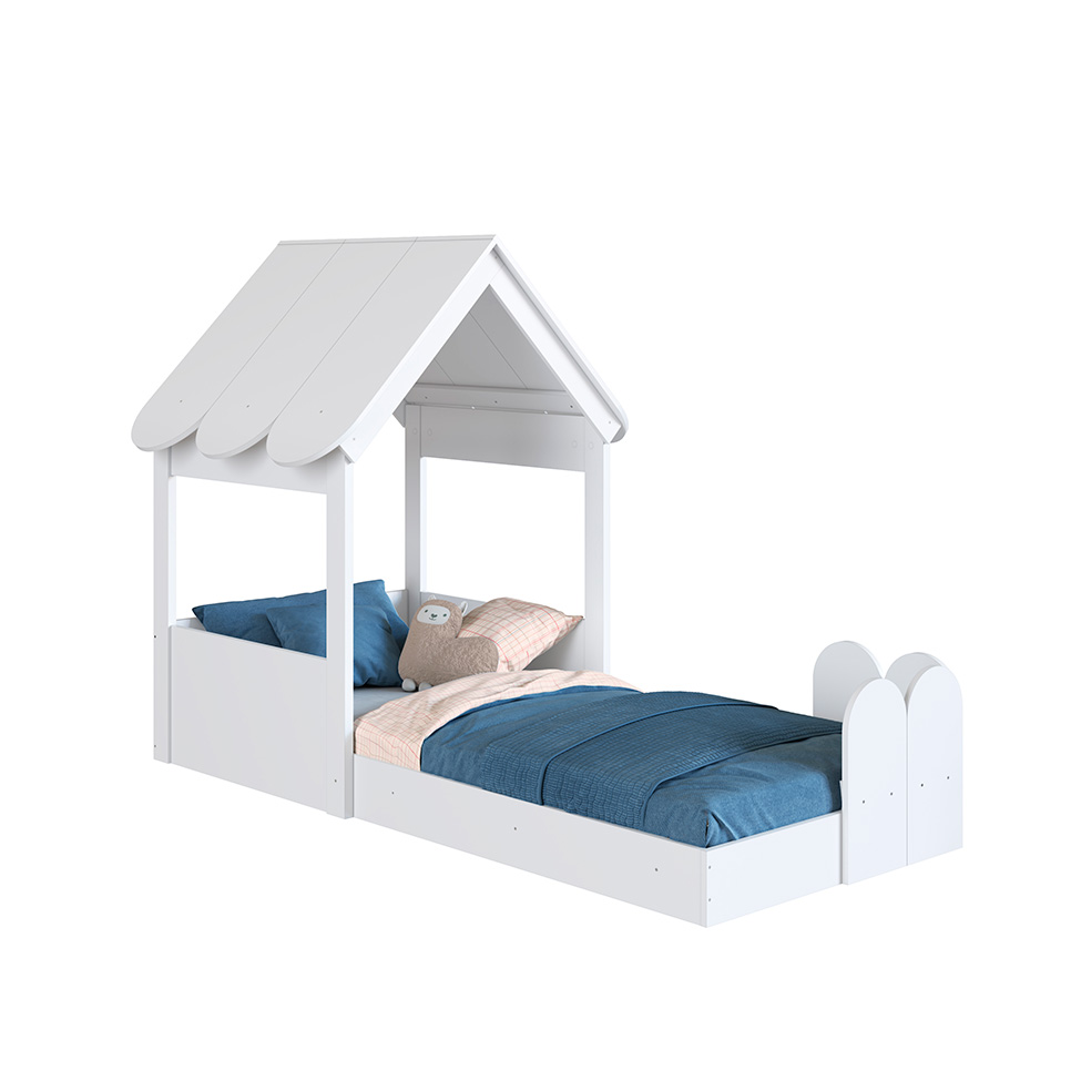 Cama Infantil Montessoriana Casinha Branca