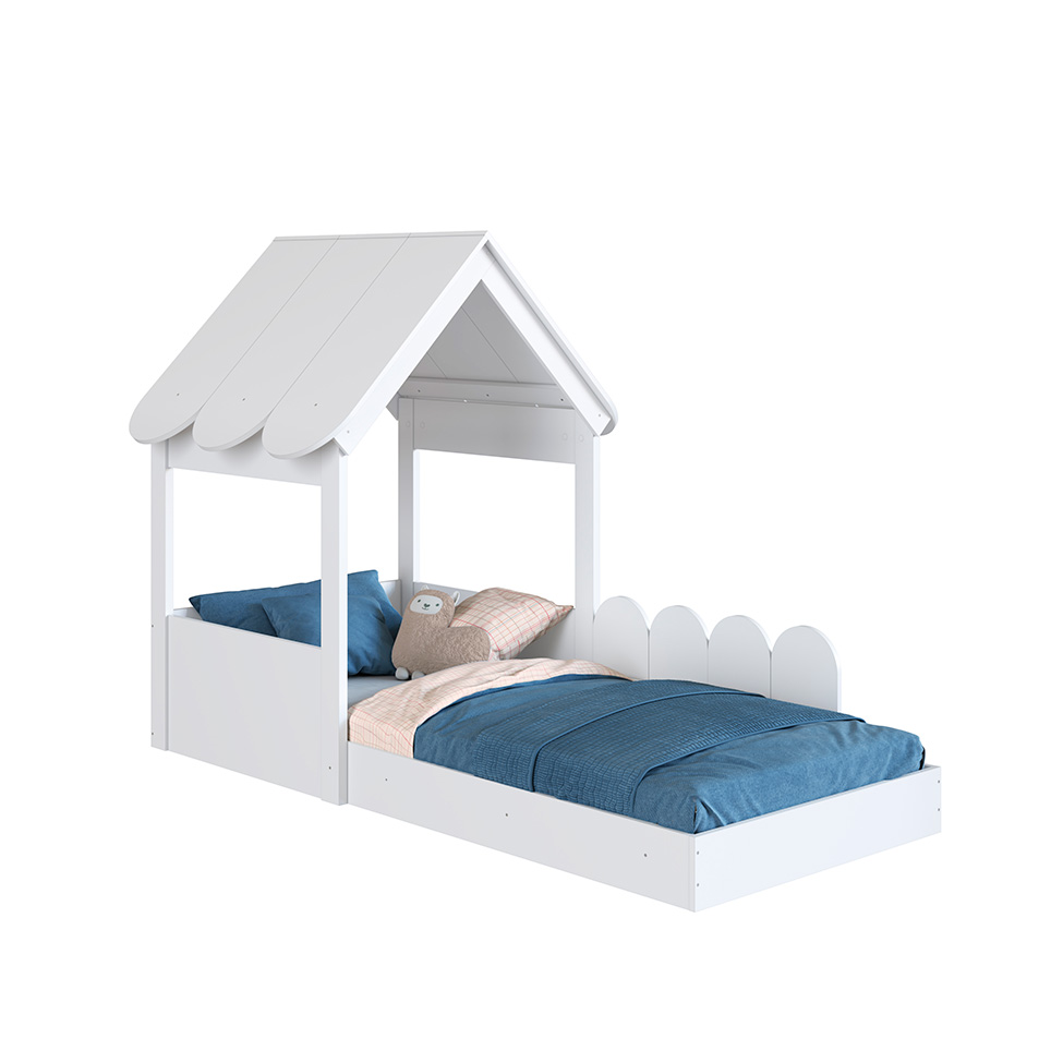 Cama Infantil Montessoriana Casinha Branca